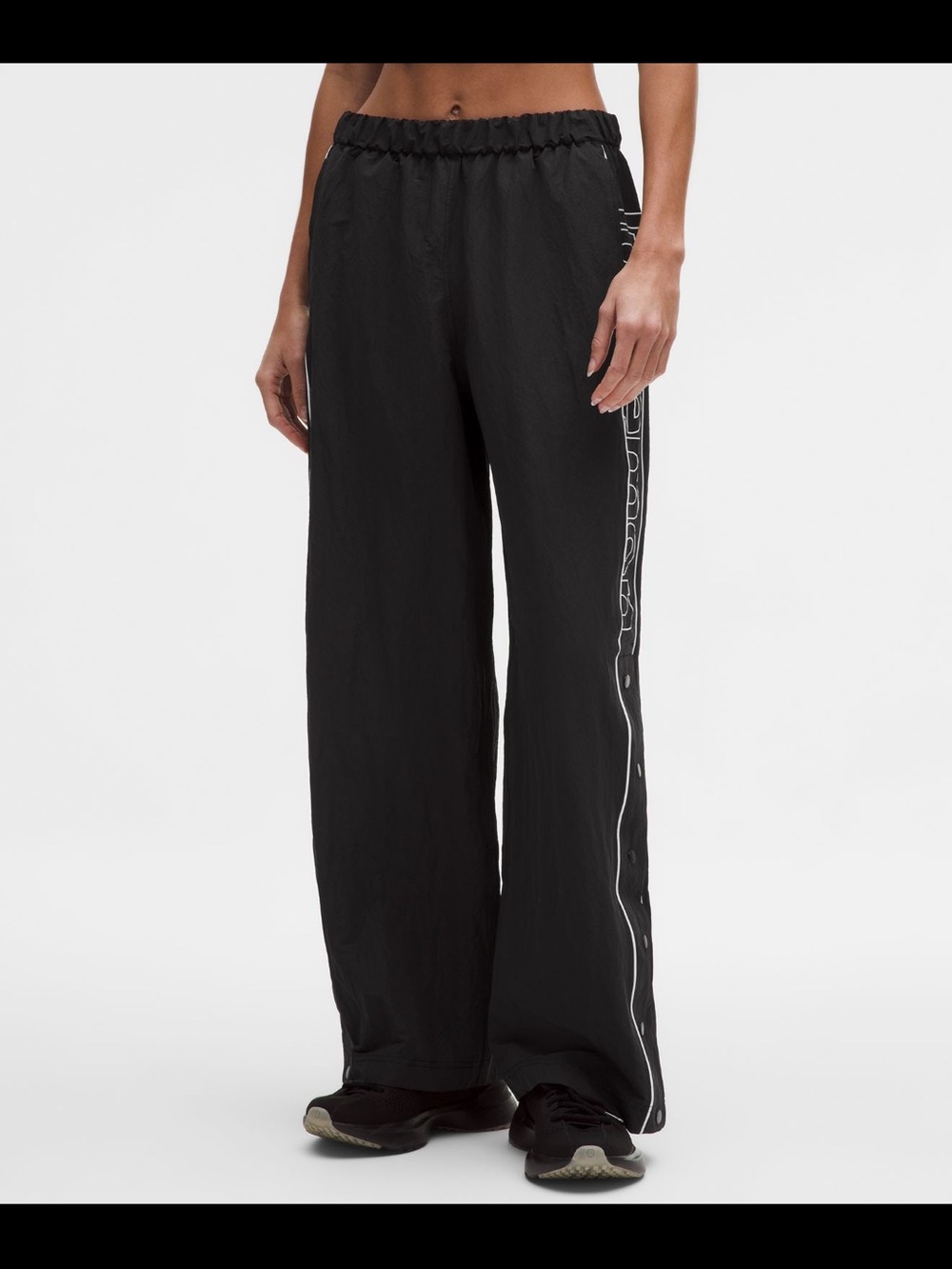 Lululemon Crinkle Nylon Mid-Rise Track Pant Wordmark